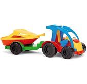 Auto z przyczepą i motorówką Color Cars Wader