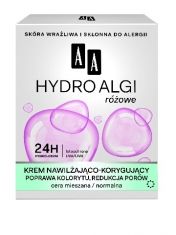 AA Hydro Algi Różowe Krem nawilżajšco-korygujšcy na dzień - cera normalna i mieszana  50ml