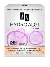 AA Hydro Algi Różowe Krem nawilżajšco-korygujšcy na dzień - cera normalna i sucha  50ml
