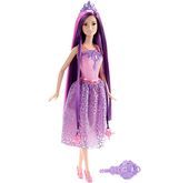 Barbie Długowłose księżniczki Mattel (fioletowa)