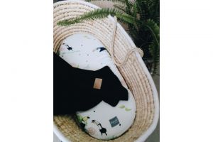Kocyk tkany z bawełny organicznej - Czarny