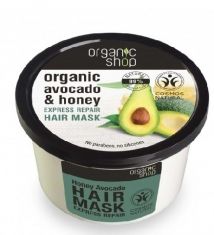 Organic Shop Maska do włosów Regeneracja i Wzmocnienie organiczne awokado i miód 250 ml