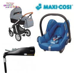 Baby Design DOTTY/DOTTY DENIM/DOTTY ECO + Fotel MAXI COSI CABRIOFIX + Baza Familyfix