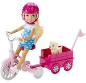 Barbie Chelsea na rowerku z pieskiem Mattel