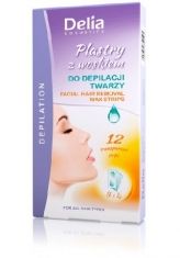 Delia Cosmetics Depilacja Plastry z woskiem do depilacji twarzy  1op-12szt