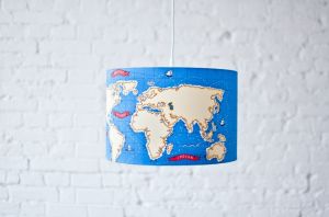 Lampa wisząca - Mapa Świata
