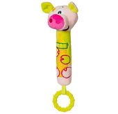 Pluszowa zabawka piszcząca z gryzakiem świnka BabyOno