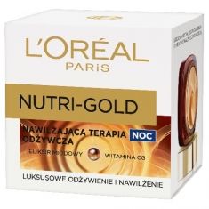 Loreal Dermo Nutri-Gold Nawilżajšca terapia odżywcza na Noc 50ml
