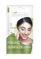 Bielenda Professional Formula Maseczka 2-fazowa Peeling gruboziarnisty + Glinka zielona  2 x 5g