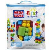 Niebieska torba z klockami 60 el. First Builders Mega Bloks