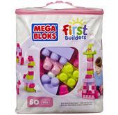 Różowa torba z klockami 60 el. First Builders Mega Bloks