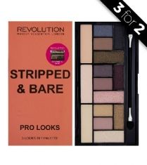 Makeup Revolution Pro Looks Palette 15 Zestaw cieni do powiek Stripped & Bare (15 kolorów) 13g