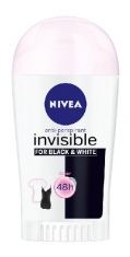 Nivea Dezodorant INVISIBLE Black&White CLEAR sztyft damski  40ml