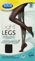 Scholl Light Legs Rajstopy uciskowe cienkie 20 DEN czarne rozmiar S/M  1szt
