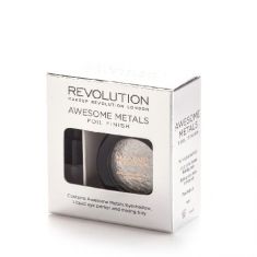 Makeup Revolution Awesome Metals Foil Finish Cień do powiek metaliczny+podkład Pure Platinum  6g