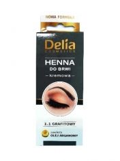 Delia Cosmetics Henna do brwi kremowa nr 1.1 Grafitowa  1op.