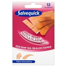 Salvequick Plastry Aqua Resist Textile Zestaw na skaleczenia 1 op.20x12