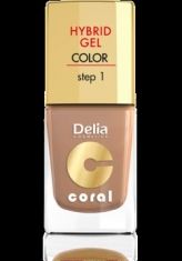 Delia Cosmetics Coral Hybrid Gel Emalia do paznokci nr 19 ciepły beż 11ml