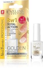 Eveline Nail Therapy Lakier odżywka Total Therapy 8w1 Golden Shine  12ml