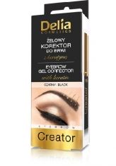 Delia Cosmetics Korektor do brwi żelowy z keratynš czarny  7ml