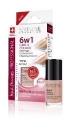 Eveline Nail Therapy Lakier odżywka 6w1 Care & Colour Nude  5ml