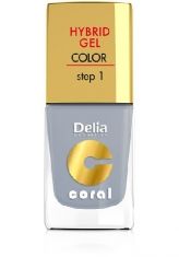 Delia Cosmetics Coral Hybrid Gel Emalia do paznokci nr 08 jasna szaro?ć 11ml