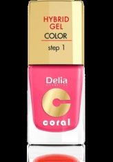 Delia Cosmetics Coral Hybrid Gel Emalia do paznokci nr 23 głęboki róż 11ml