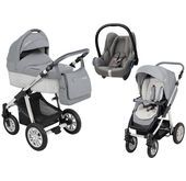 Wózek wielofunkcyjny 3w1 Lupo Dotty Baby Design + Cabrio Fix GRATIS (Eco szary)