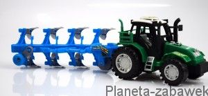 TRAKTOR Z PRZYCZEPĄ MASZYNA ROLNICZA ŻNIWA ORANIE