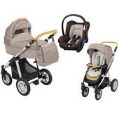 Wózek wielofunkcyjny 3w1 Lupo Dotty Baby Design + Citi GRATIS (Denim beżowy)