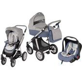 Wózek wielofunkcyjny 3w1 Lupo Dotty + Leo Baby Design (niebieski)