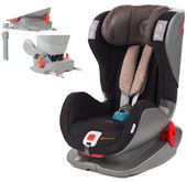 Fotelik samochodowy Glider Softy Isofix 9-25kg Avionaut (czarno-beżowy)