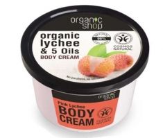 Organic Shop Krem do ciała - cera sucha i wrażliwa Różowy Lychee 250ml