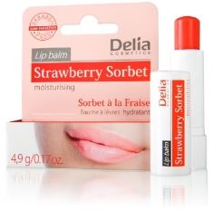Delia Cosmetics Balsam do ust Strawberry nawilżajšcy  4.9g