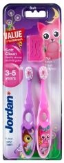 Jordan Szczoteczka do zębów DUO Soft Clean dla dzieci (3-5 lat) miękka  1 op-2szt