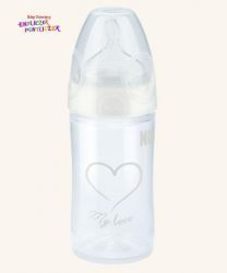 Butelka New Classic z tworzywa (PP) 150 ml, ze smoczkiem silikonowym First Choice Plus