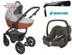 Tutek GRANDER PLUS 4w1 FOTEL MAXI COSI PEBBLE + BAZA FAMILYFIX