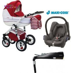 Wiejar EVADO wózek 4w1 FOTEL MAXI COSI CABRIOFIX + BAZA FAMILYFIX