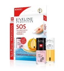 Eveline Nail Therapy Zestaw (Lakier odżywka SOS 5ml + Olejek do skórek i paznokci arganowy 5ml  )