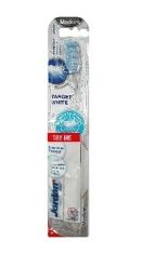 Jordan Szczoteczka do zębów Target White medium + nić Flosser 3w1