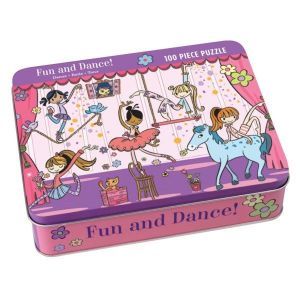 Puzzle w metalowym pudełku - 100 elementów - Zabawa i taniec